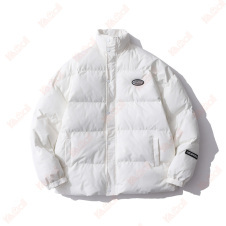 white cropped warm puffer jacket